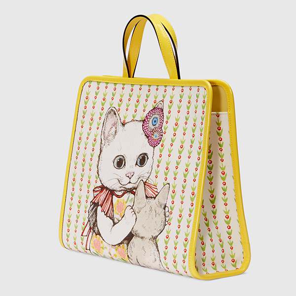 【グッチ×ヒグチユウコ】大人もOKトートバッグ 605614 H6UAH 8954